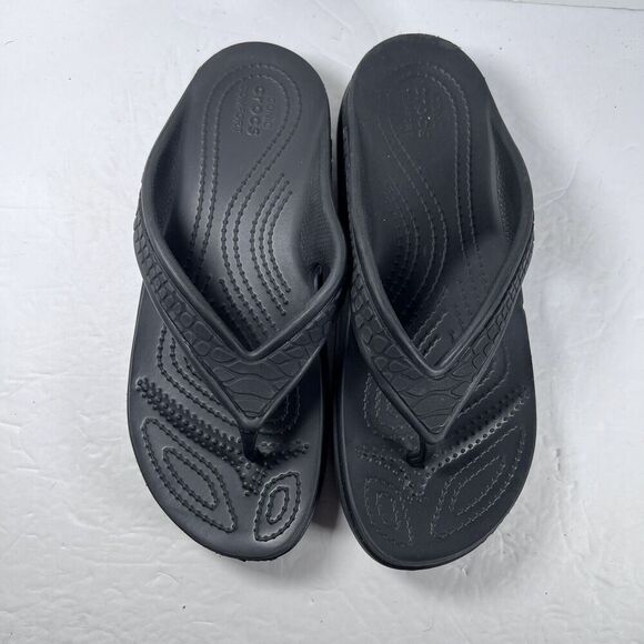 Crocs Sloane Black Sandals Flip Flops Women's Size 6 - Picture 6 of 8